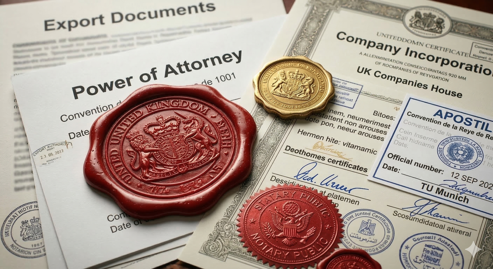 Commercial document attestation for business and export papers