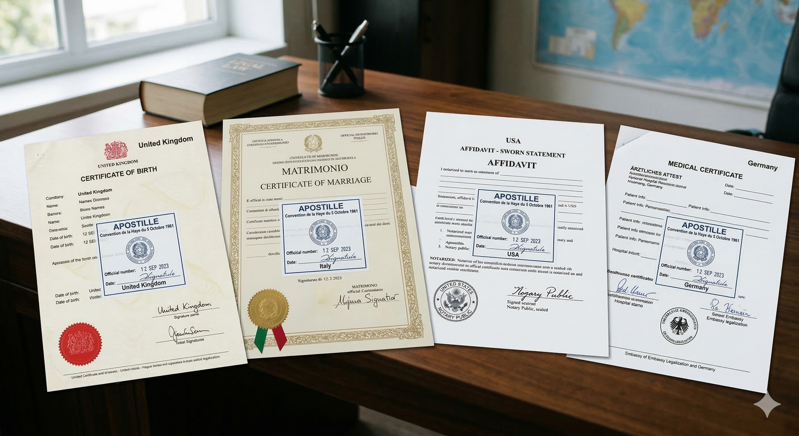 Apostille and Attestation services for personal documents like Birth and Marriage certificates